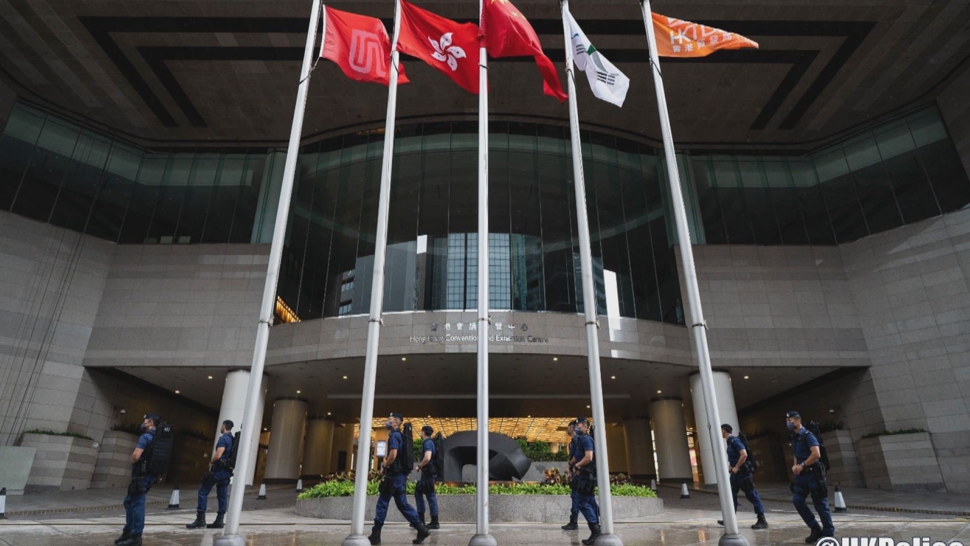 警方進行聯合反恐巡邏確保特首選舉安全進行