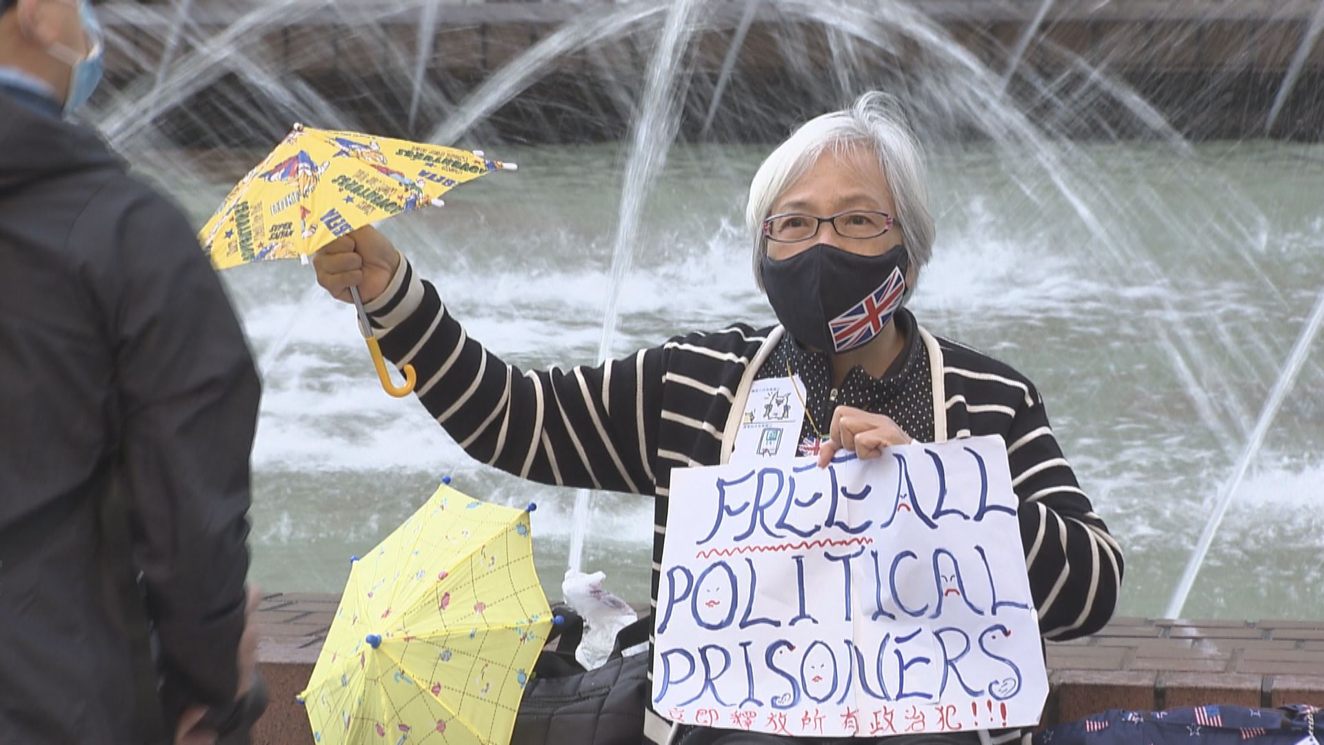 65歲女子在修頓舉標語叫口號涉非法集結被捕　據了解是人稱「王婆婆」的王鳳瑤