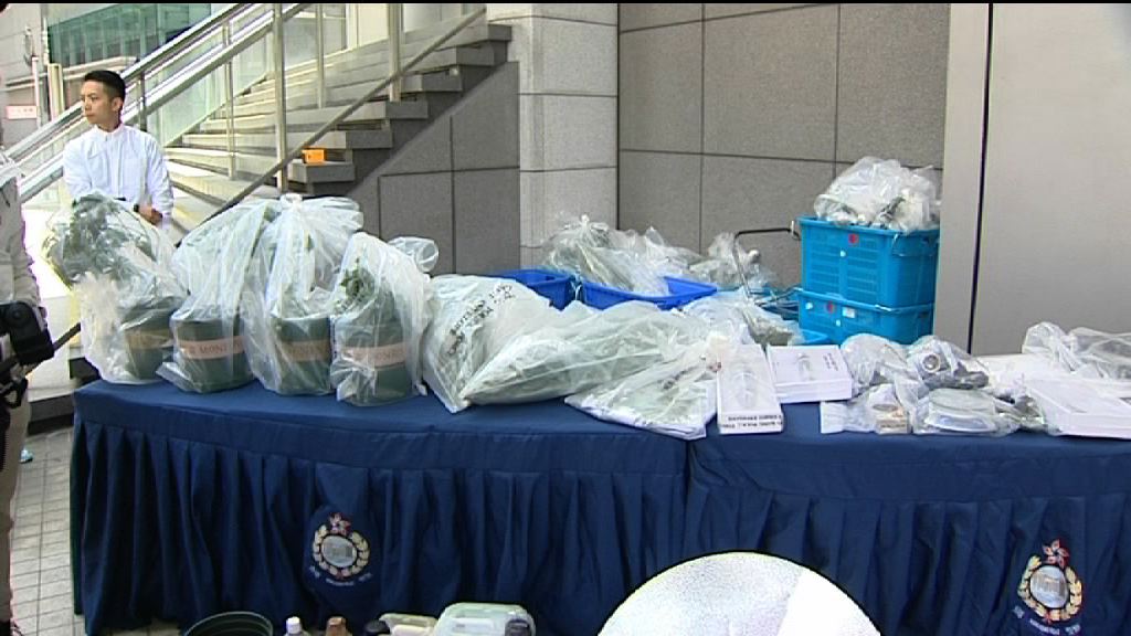 警方上水村屋搗大麻種植場 