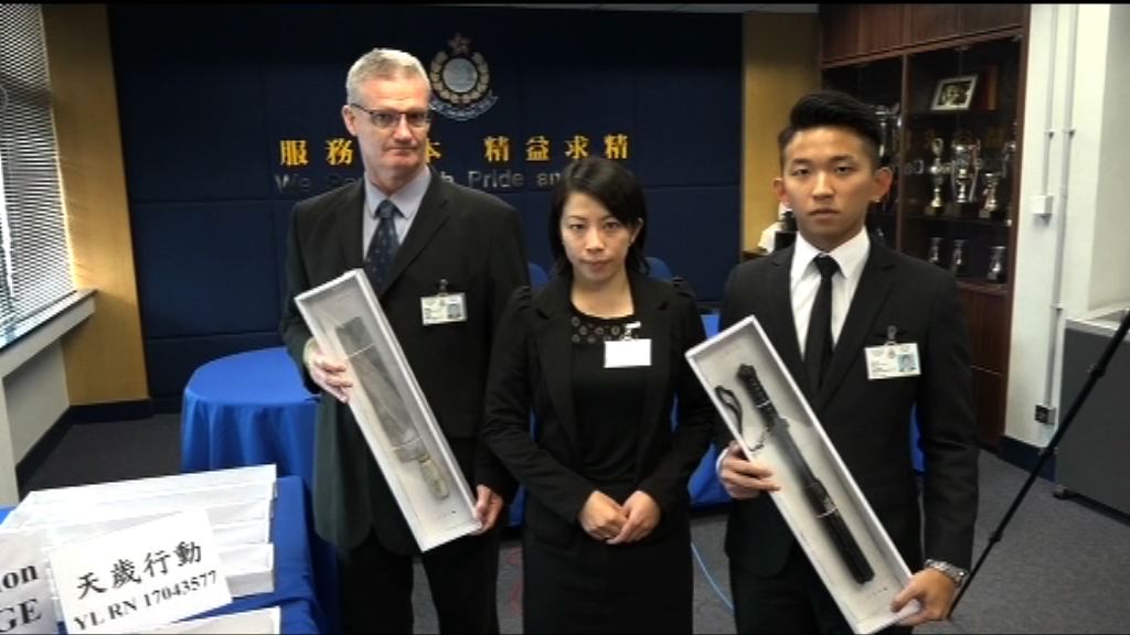 警方在元朗反三合會行動拘76人