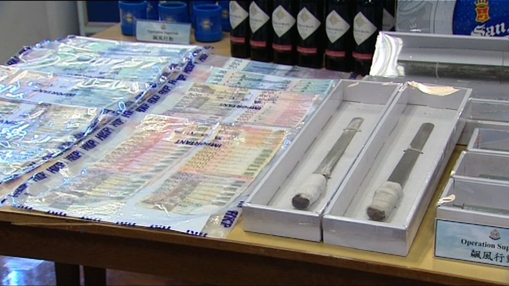 警方搗破元朗三合會拘近300人