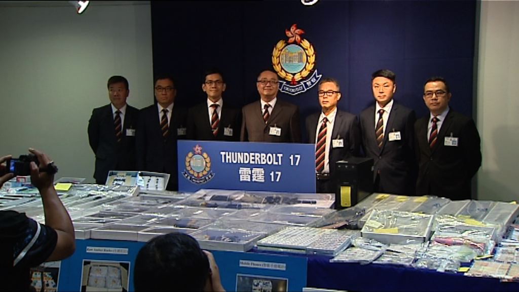 警方「雷霆一七」行動拘逾3000人