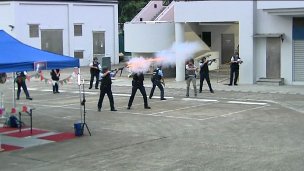 警方在輔警總部舉行反恐演習