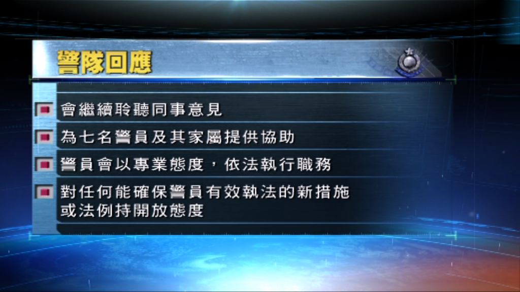 警隊：與各職員協會為七警提供協助