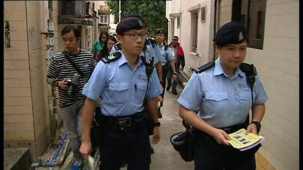 警方西貢村屋進行反爆竊巡邏