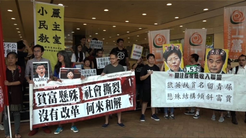 團體遊行抗議扶貧措施失策