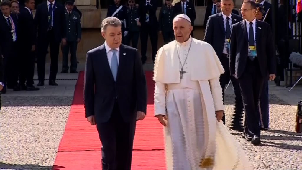 教宗訪問哥倫比亞　籲社會消除分歧