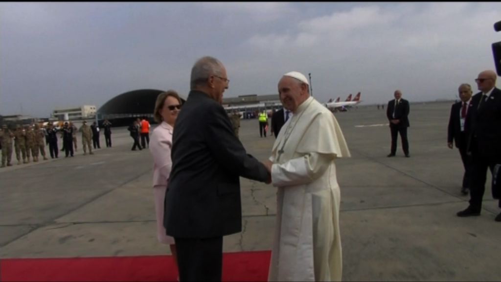 教宗轉抵秘魯繼續訪問行程