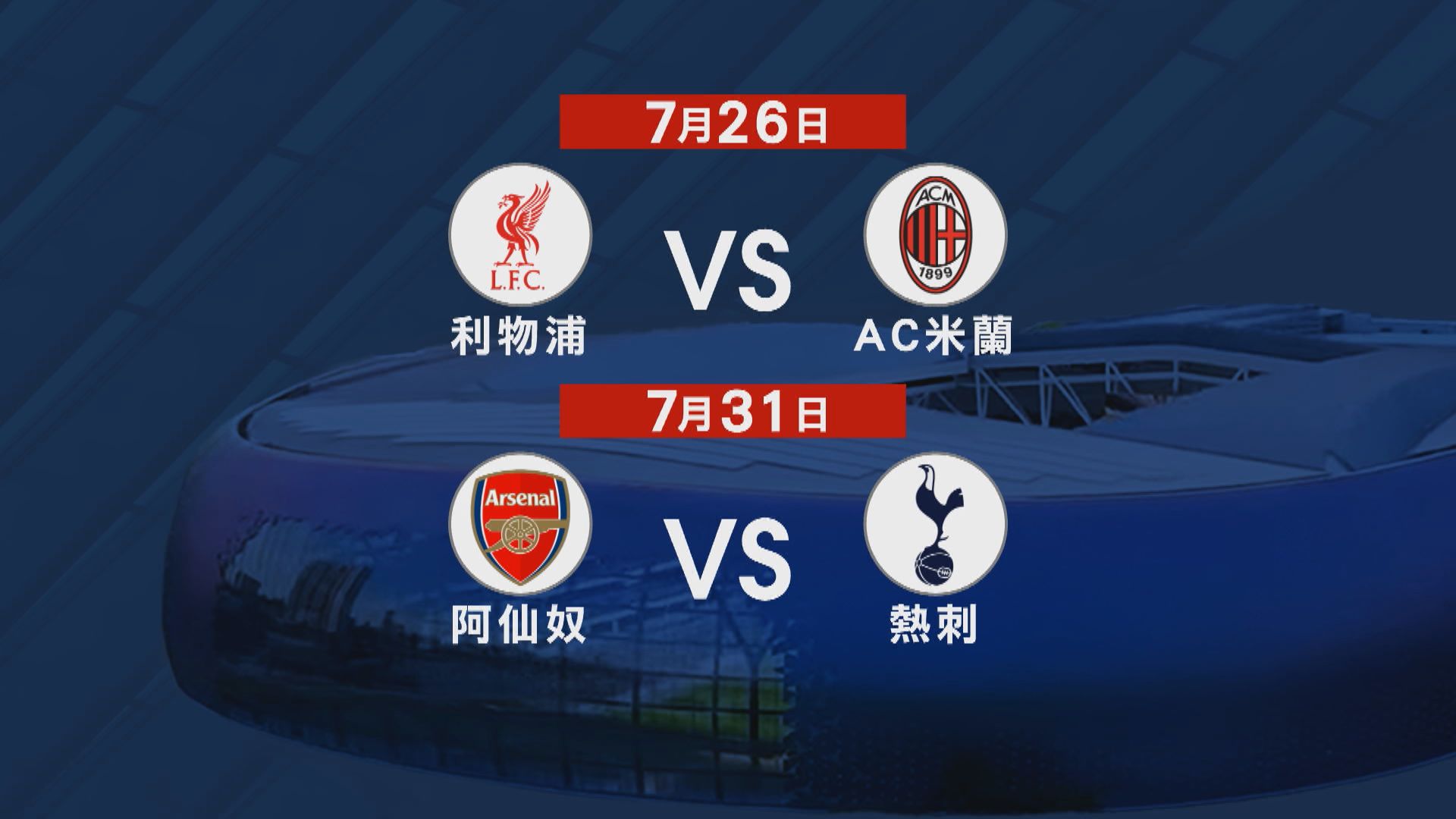 利物浦等四隊七月啟德作賽門票最平399元　主辦方︰各球會承諾派最強陣容