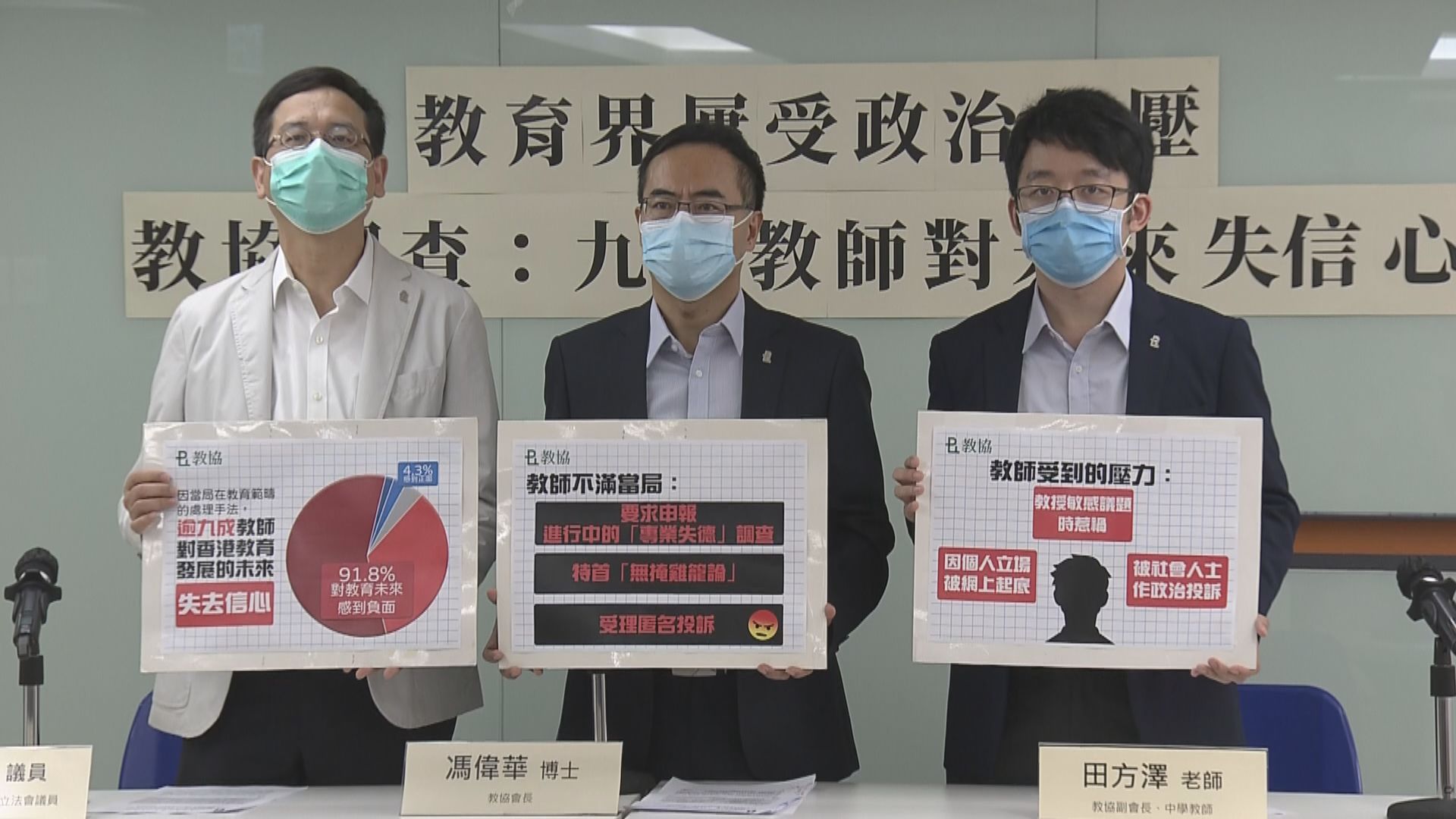 教協調查：九成教師指政府對教育界產生負面影響