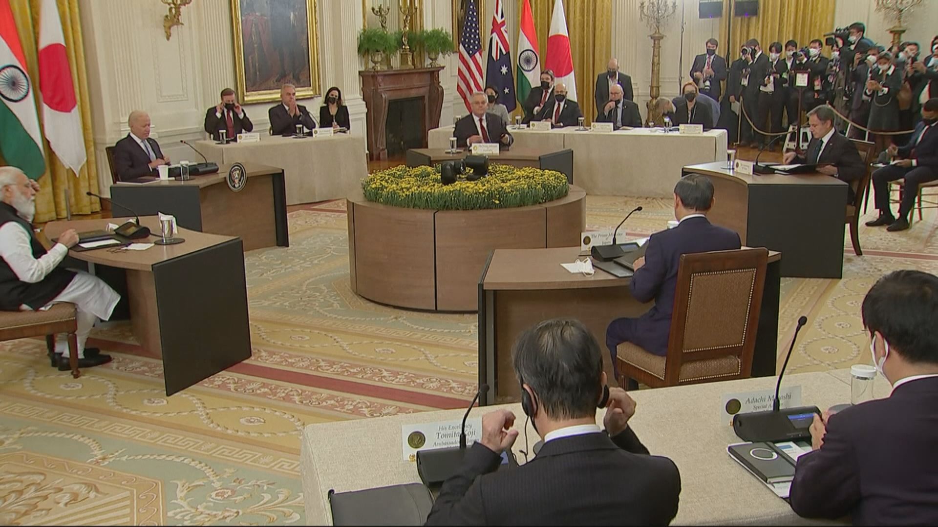 美日印澳四方安全對話實體峰會　承諾促進印太地區自由開放