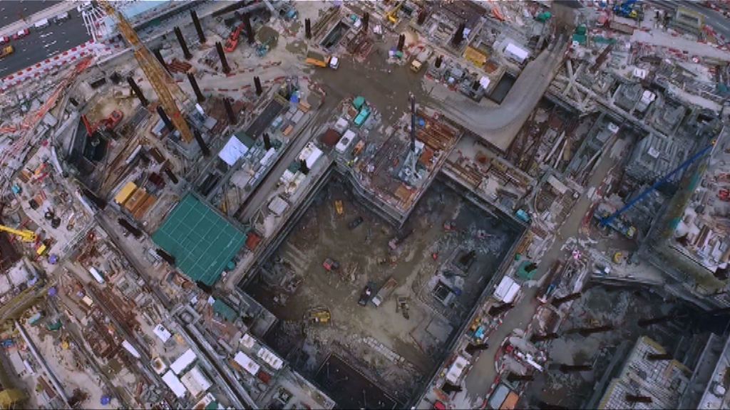 高鐵西九總站幕牆裝配工程較預期滯後