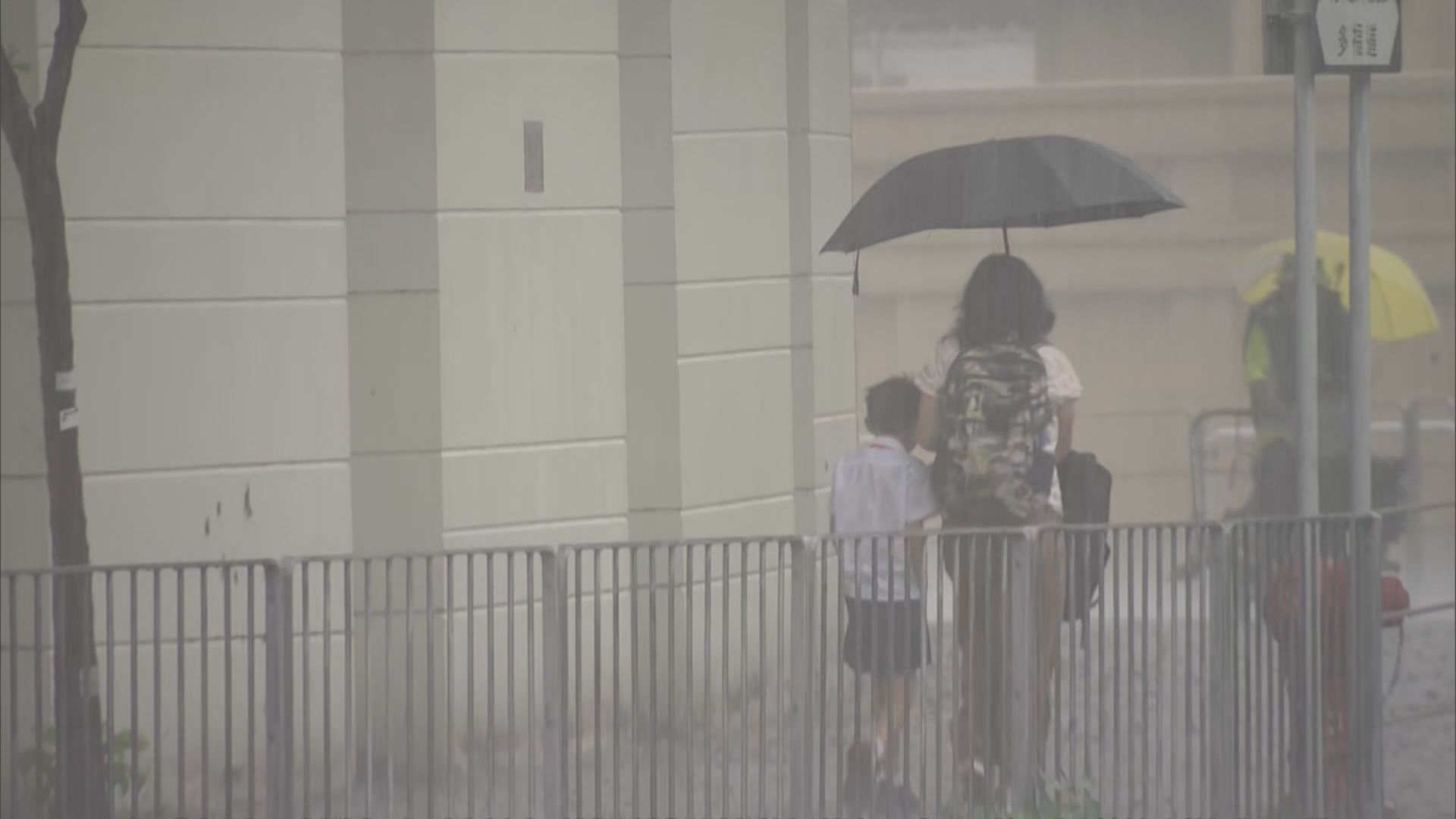 紅色暴雨警告生效 上午校及全日制學校停課