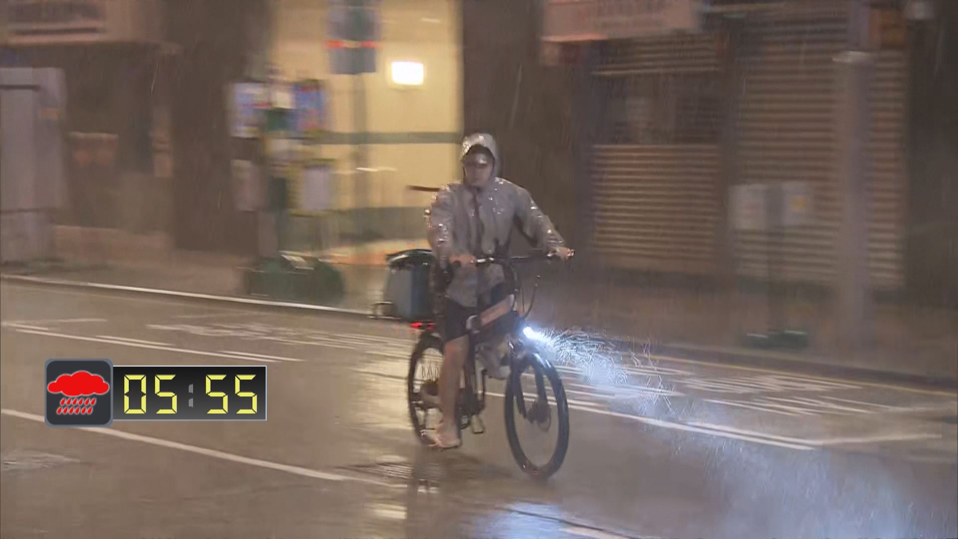 天文台一度發出紅色暴雨警告信號