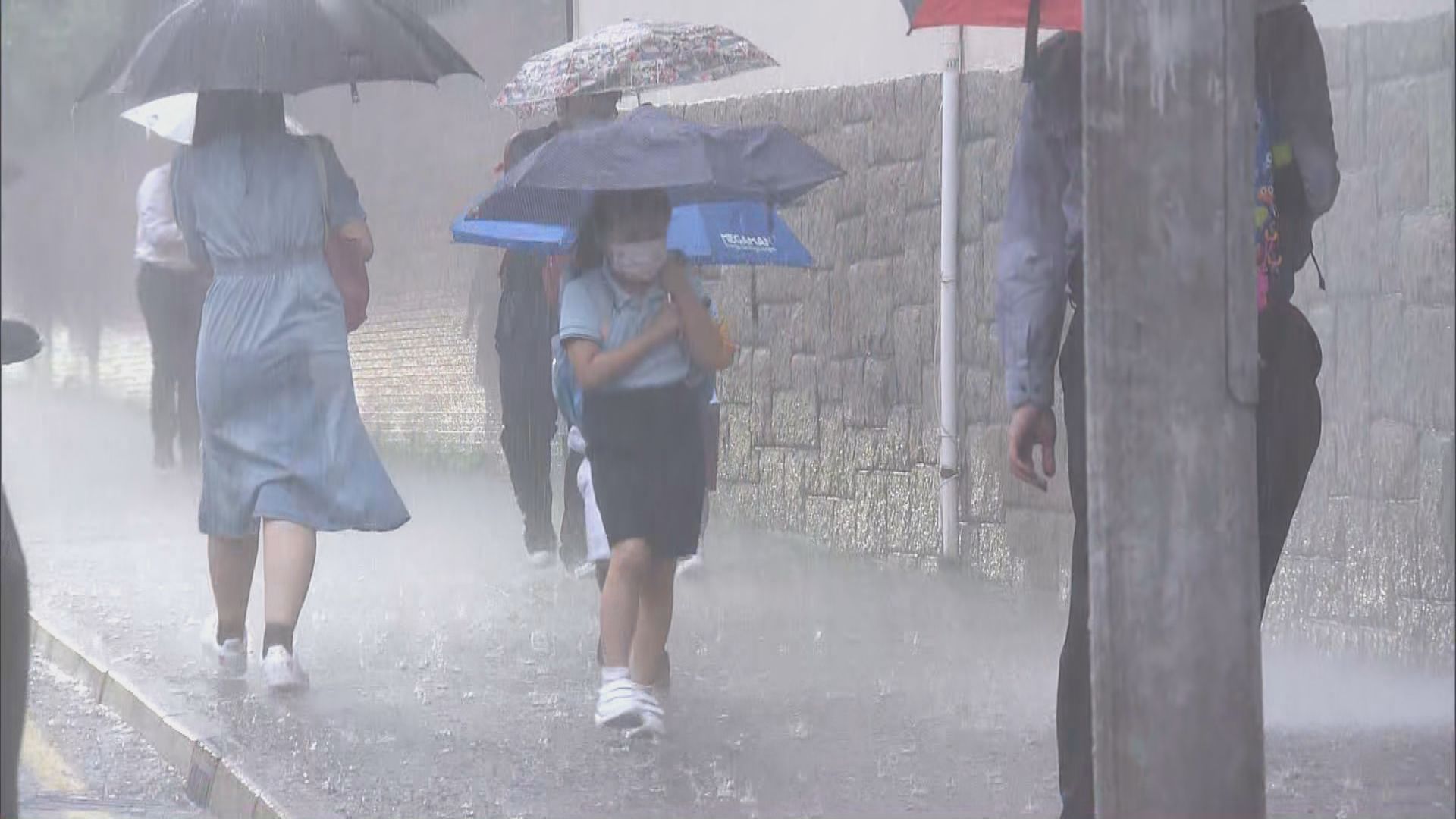 黃色及紅色暴雨警告一度生效　九龍區一度水浸