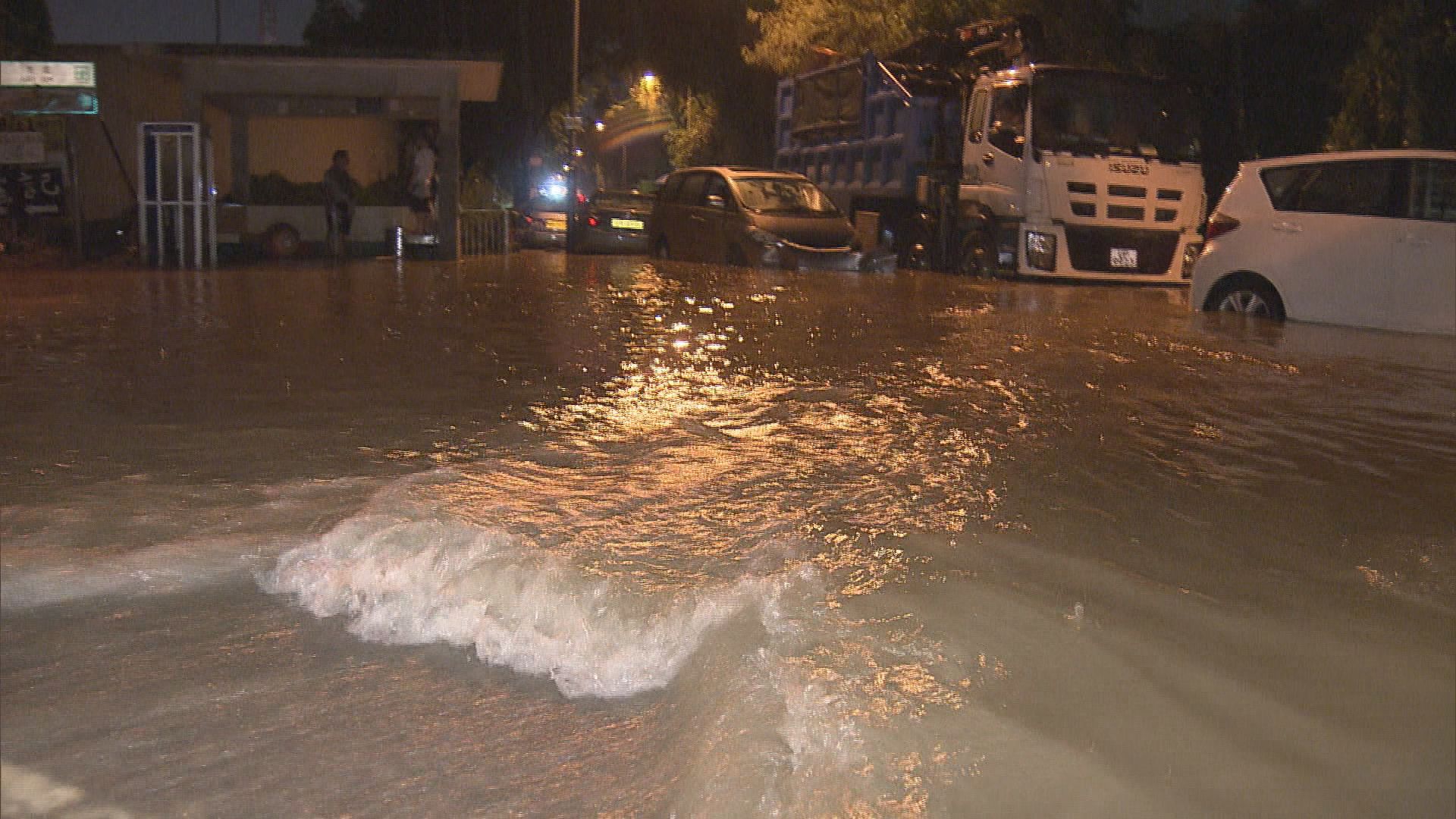 紅雨期間新界北多處水浸