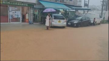 天文台三度發出紅色暴雨警告信號　元朗新田有水浸