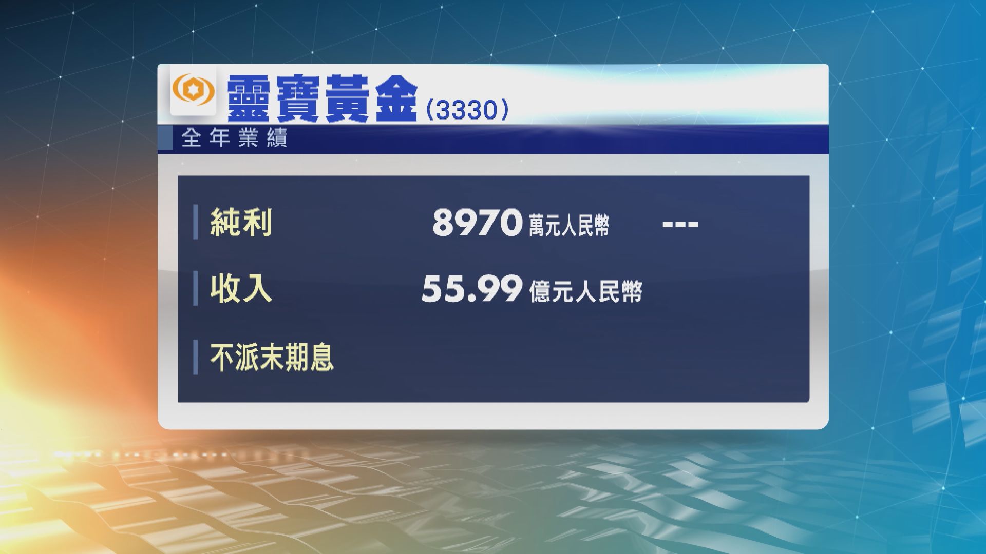 靈寶黃金去年業