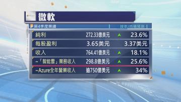 微軟上季業績勝預期
