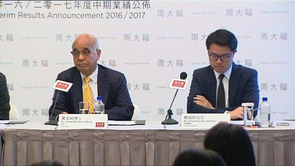 【控制成本】周大福：本年度港澳或再關兩至三店