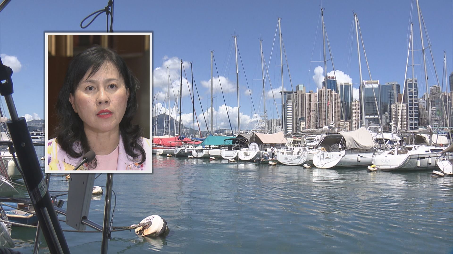 有指粵艇南下指定錨泊區無水無電　陳美寶：可先泊其他碼頭再回遊艇港