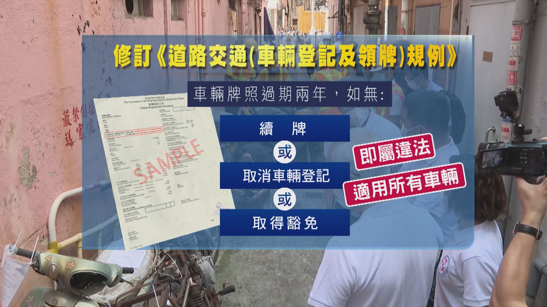 運輸署擬修例車主兩年無續牌或取消登記屬違法