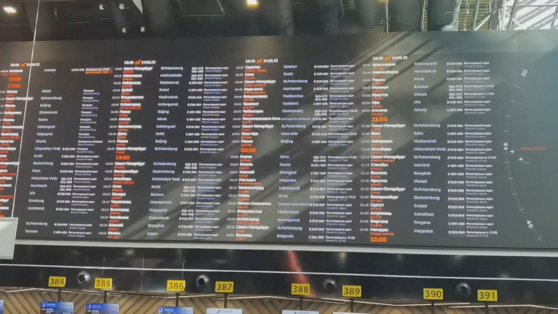 塔斯社：莫斯科三大機場暫停航班升降