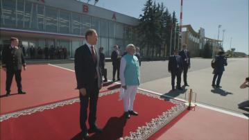 印度總理莫迪抵俄羅斯 展開兩日國事訪問