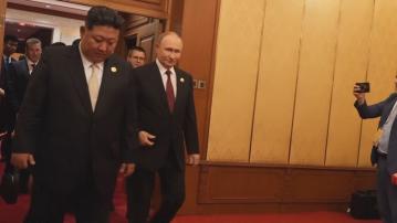 普京金正恩出席抗戰勝利閱兵後會談