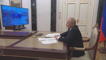 俄羅斯總統普京主持核動力破冰船楚科奇號下水儀式