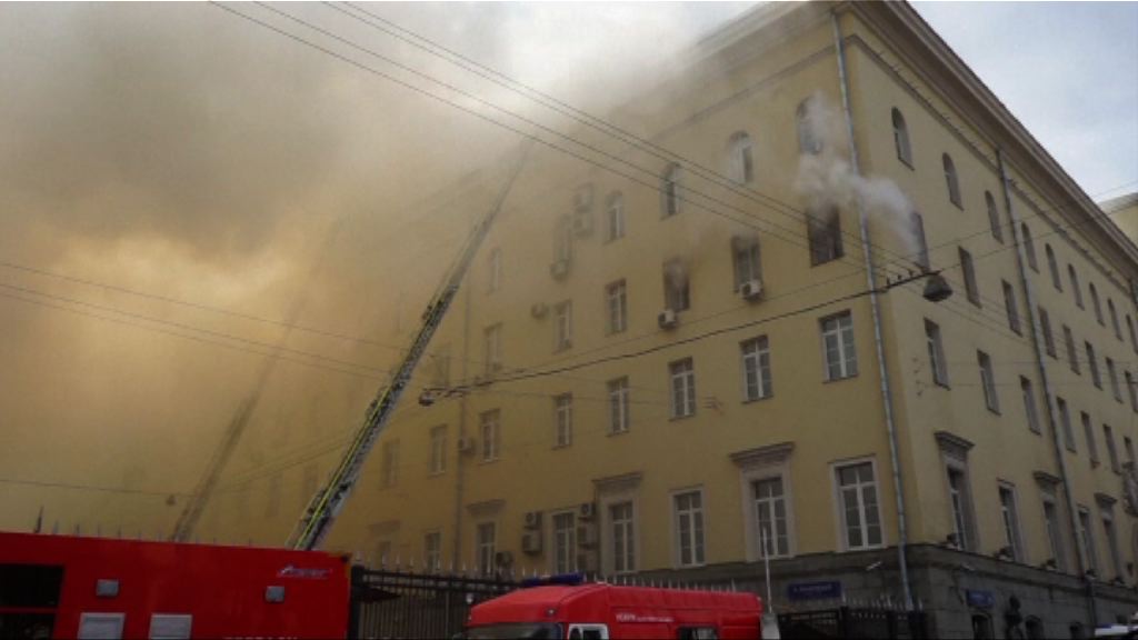 俄羅斯國防部大樓大火無人受傷