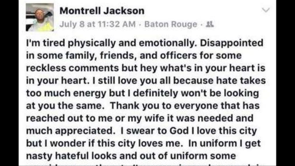 美殉職黑人警員生前感慨警民關係緊張