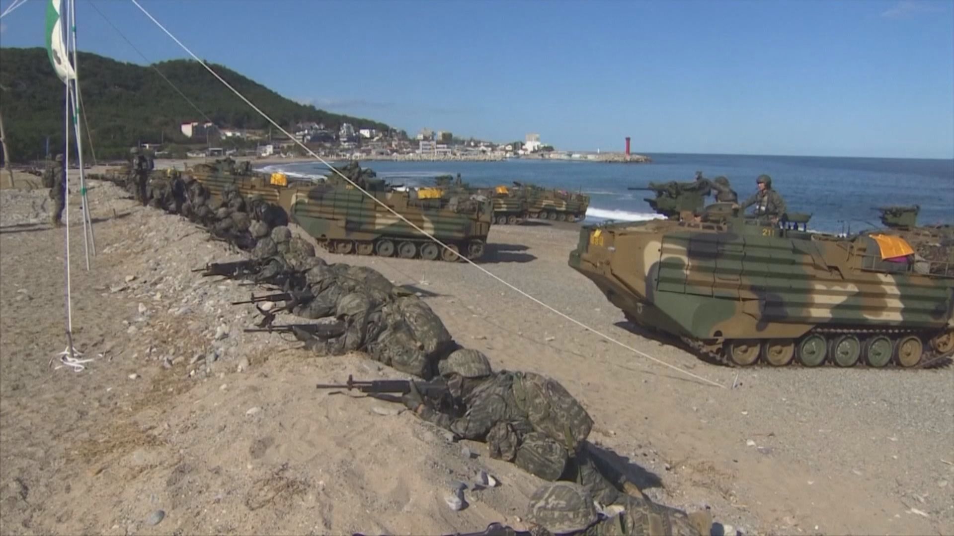 南韓海軍陸戰隊展開大規模聯合登陸演習