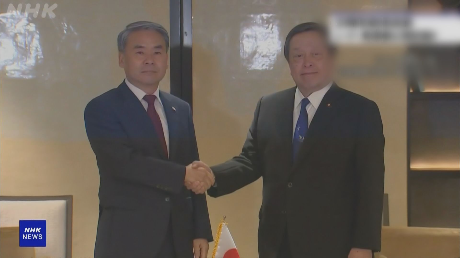 日韓防長三年多以來首次會談