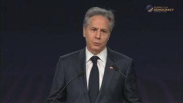 布林肯在南韓出席民主峰會