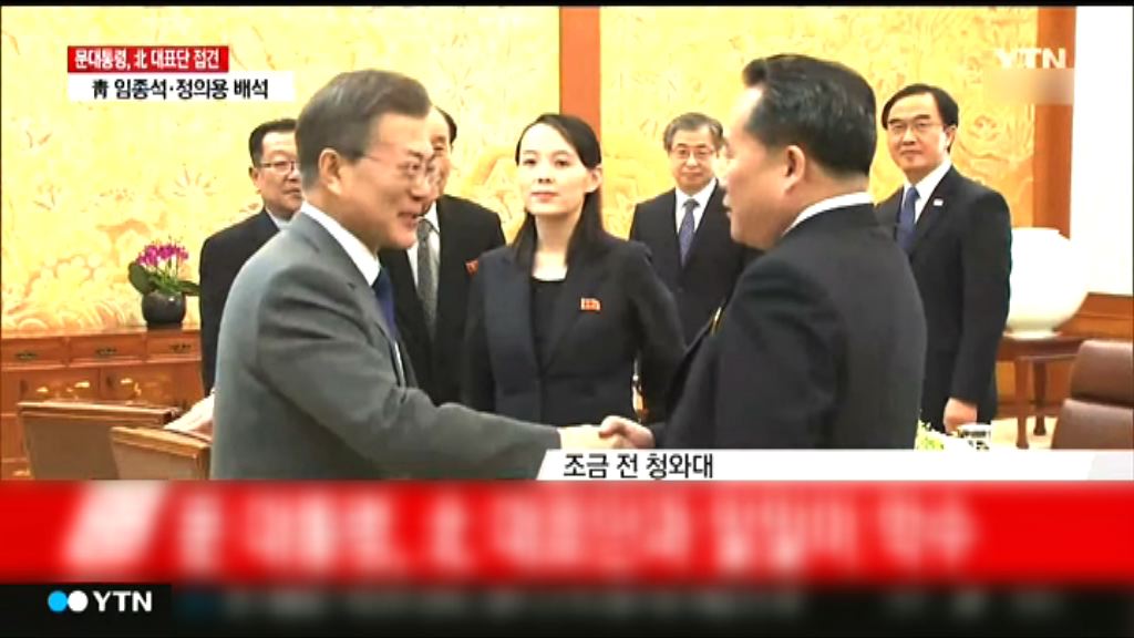 文在寅接見北韓高級別代表團