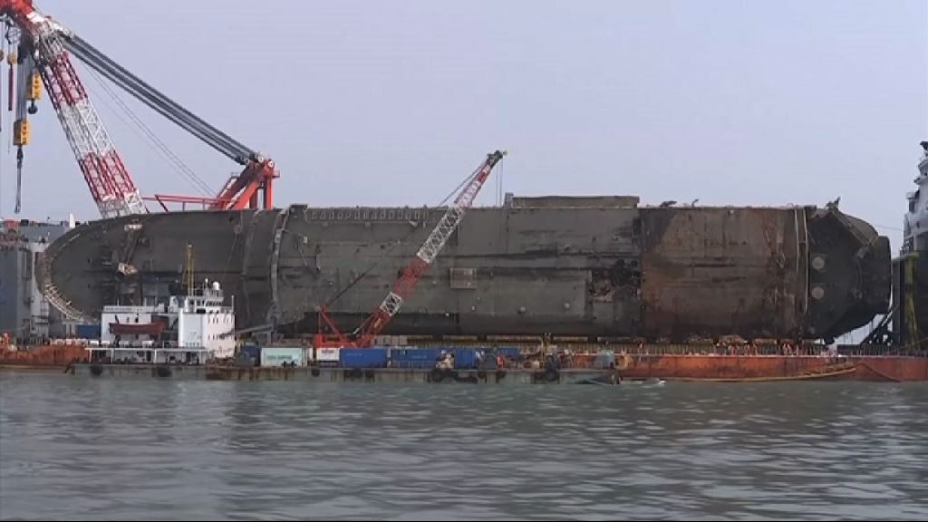 南韓歲月號運送工作因天氣受阻