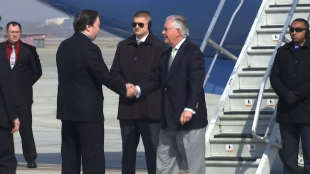 美國國務卿蒂勒森轉抵南韓訪問