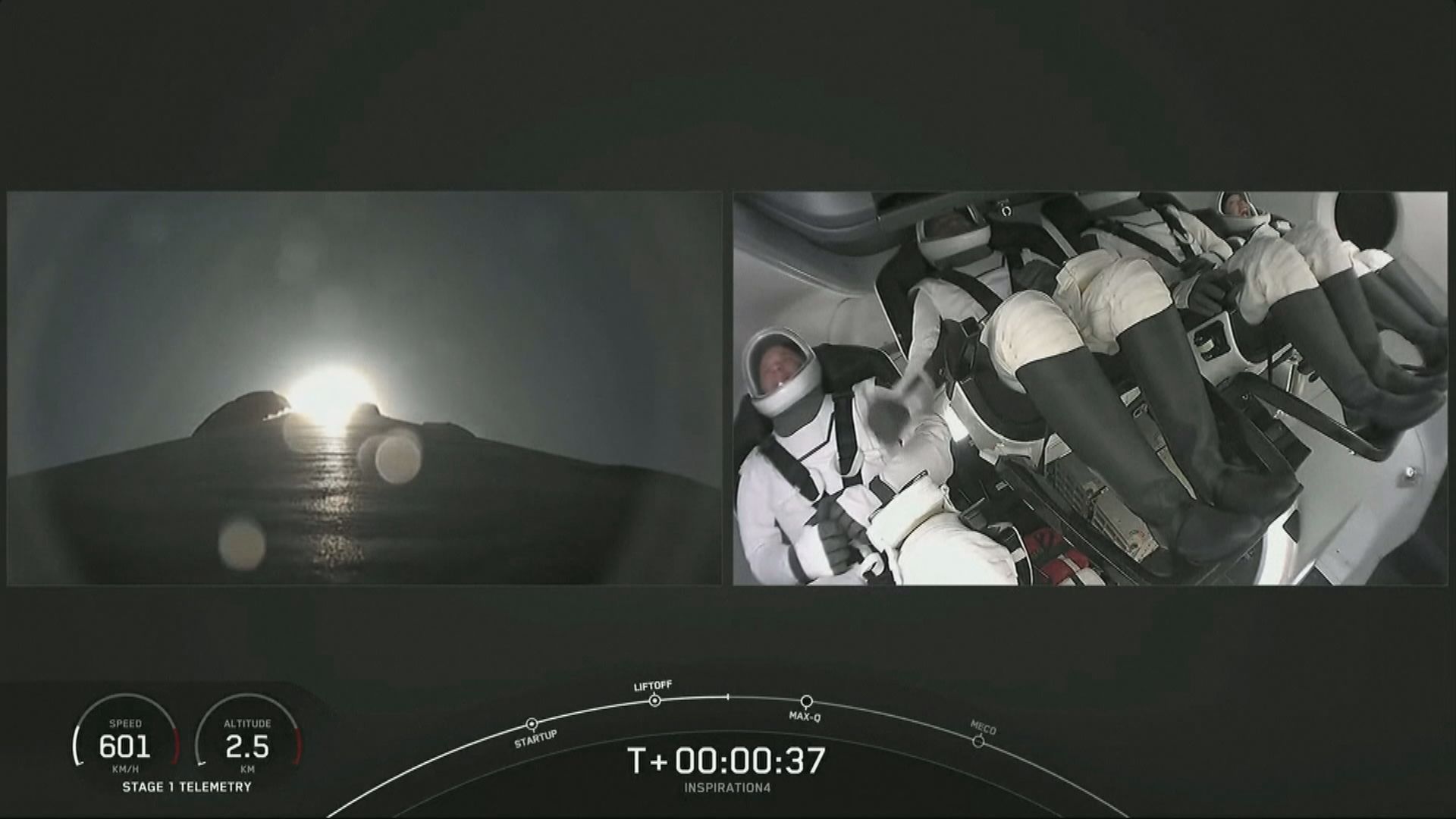 【首次全素人】SpaceX載太空旅客飛船順利升空