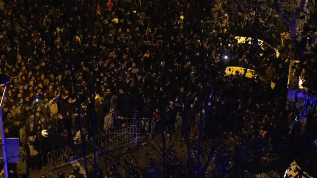 加泰獨派示威抗議普伊格蒙特被捕