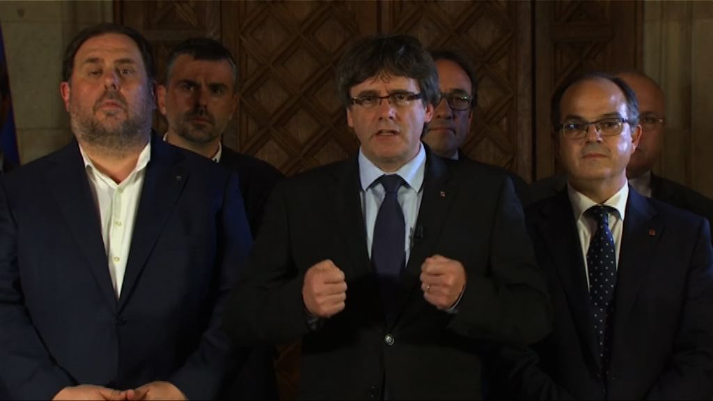 加泰羅尼亞議會研究下周一表決通過獨立議案