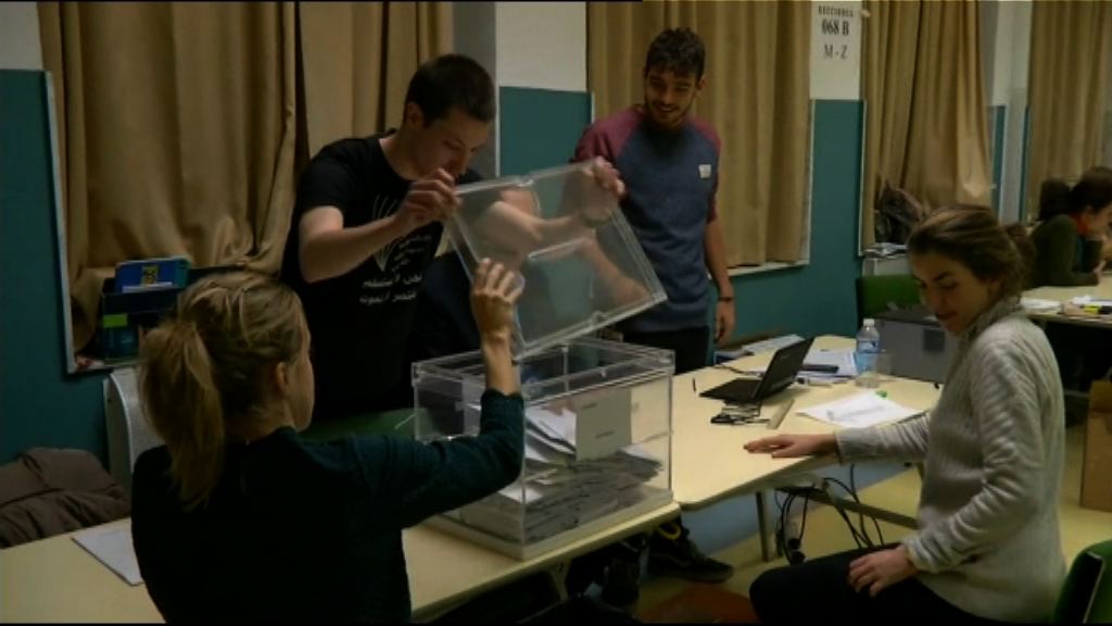 西班牙大選結束投票