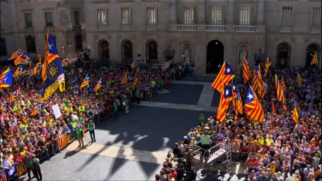 加泰羅尼亞抗議獨立公投遭打壓