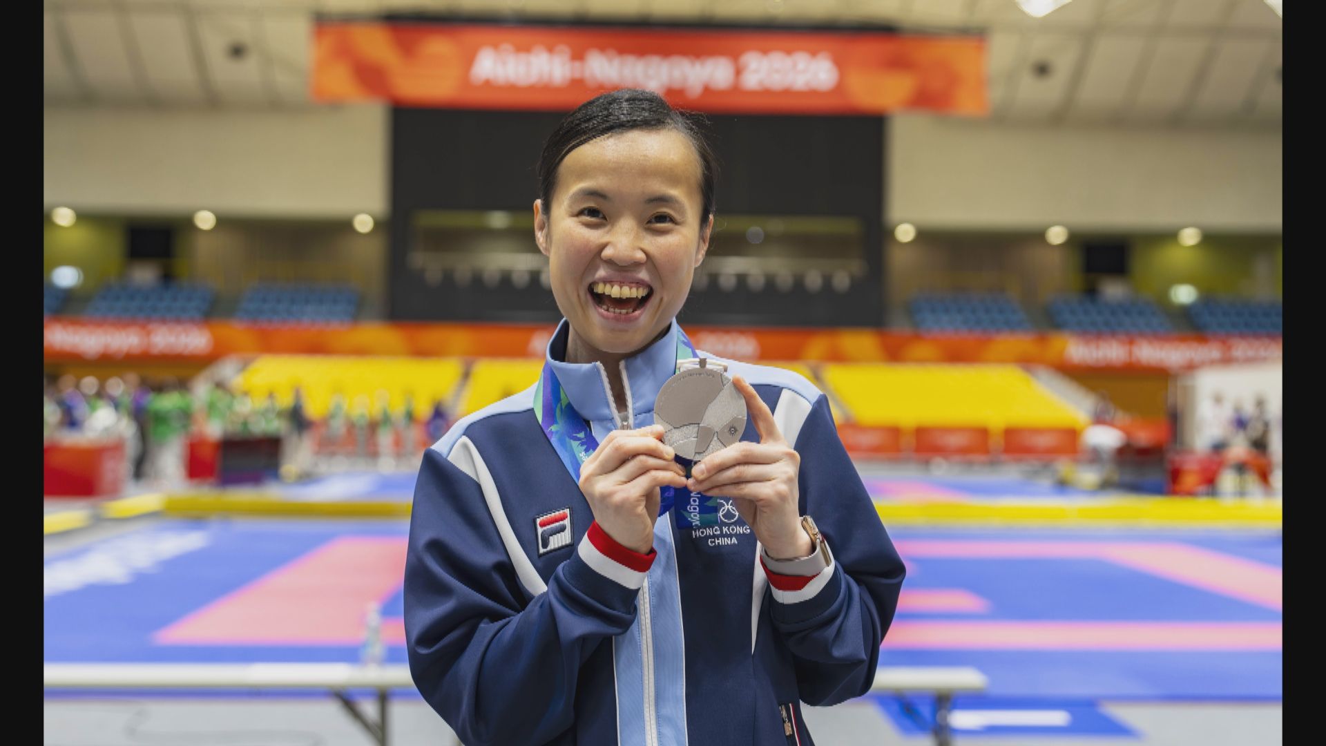 曾綺婷在亞運女子個人組手50公斤以下級摘銀