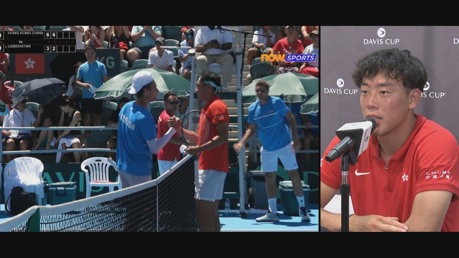 台維斯盃世界二組　黃澤林擊敗福明為港隊領先(吳紀恩報道)