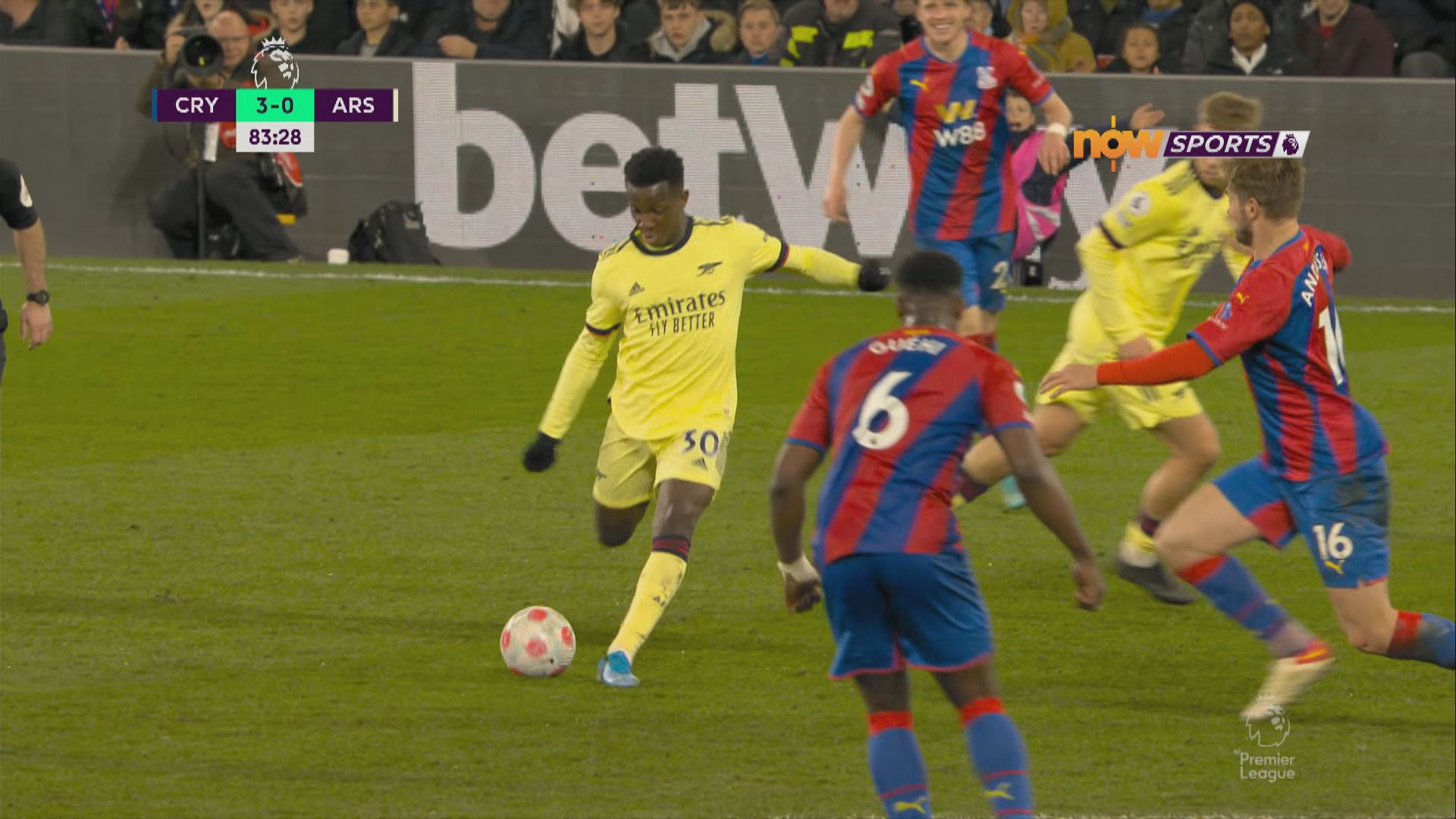 英超　水晶宮3:0阿仙奴