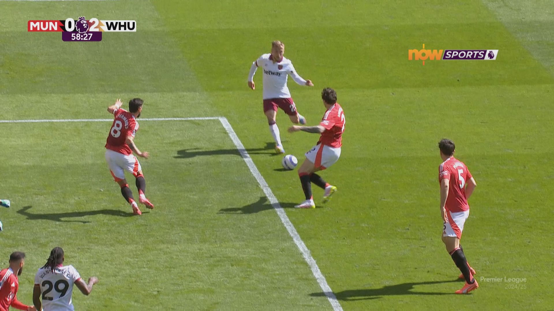 英超　曼聯 0:2 韋斯咸