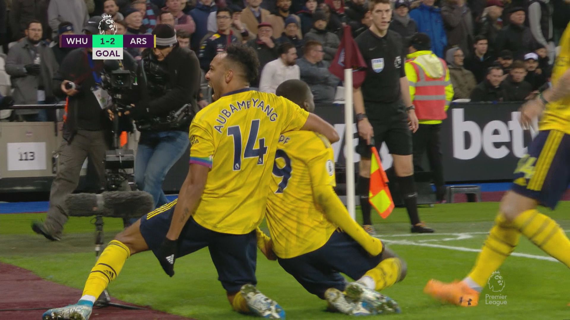 英超　韋斯咸1:3阿仙奴