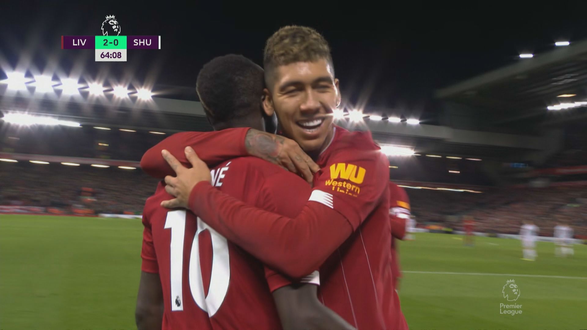 英超　利物浦2:0錫菲聯