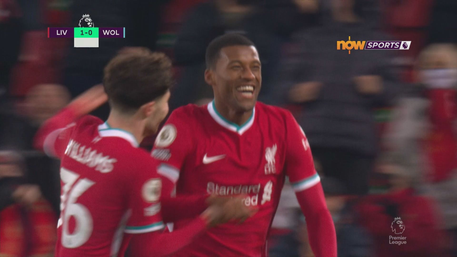 英超　利物浦4:0狼隊